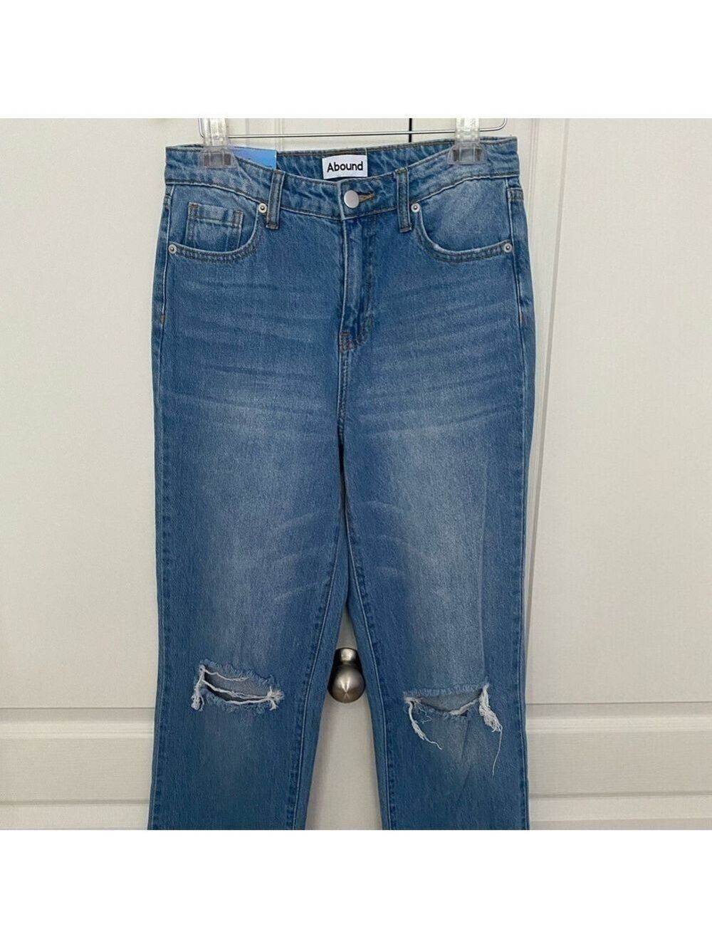 Abound Wide Leg Jeans Size 27 High Rise Distressed NWT